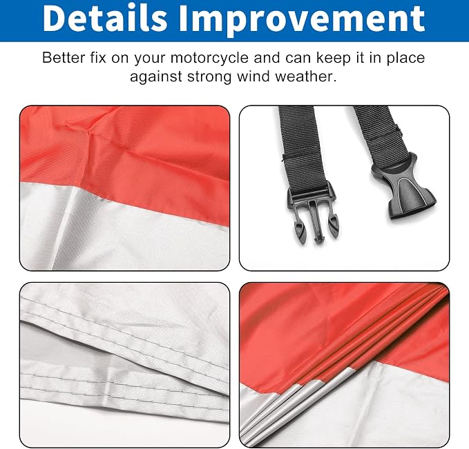 X AUTOHAUX Motorcycle Cover for Harley Davidson for Honda for Suzuki All Season - Image 6