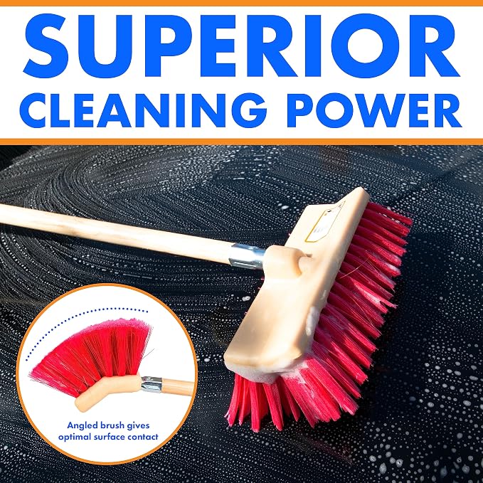Hub City Industry 10- inch Car Wash Brush, Bi- Level Brush, Soft Nylon Bristle - Image 3