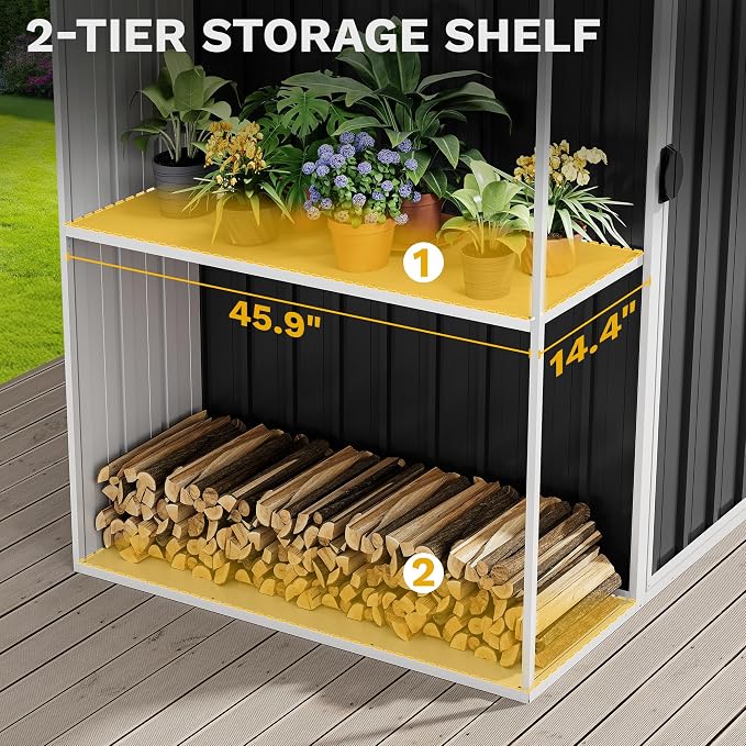 DWVO Outdoor Storage Shed 8x4FT - Image 4