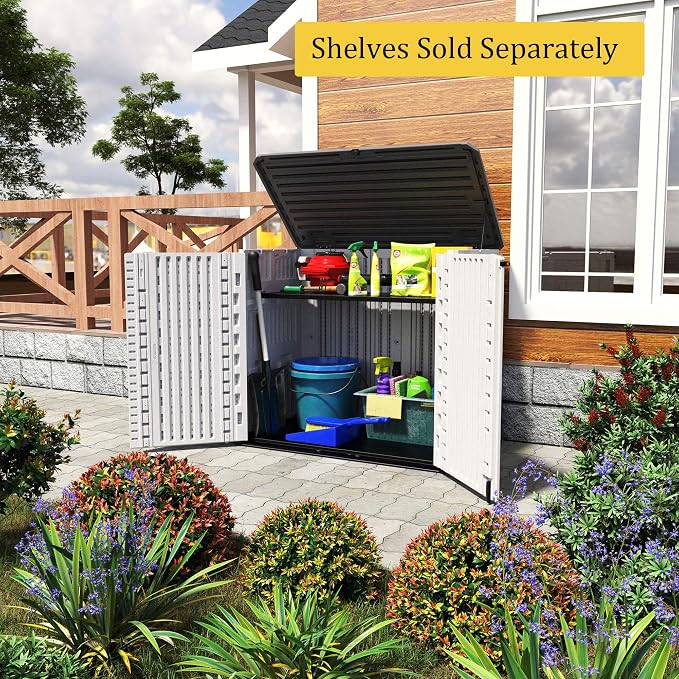 HOMSPARK Storage Shed Weather Resistance, Outdoor Storage Cabinet - Image 5