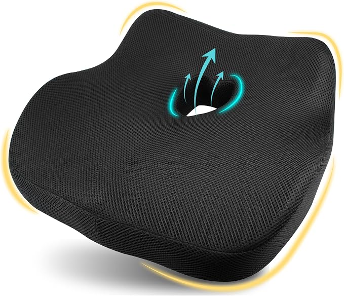 Car Seat Cushion, Ergonomic Memory Foam Car Cushion by Allaboutsla