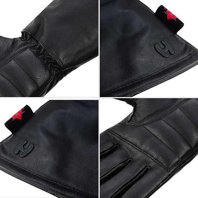 Hugger Women’s Classic Motorcycle Glove Seasonal Wind Stopper Lined Gauntlet - Image 3
