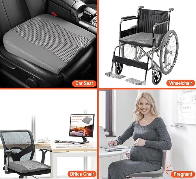 Car Seat Cushion, Comfort Memory Foam Car Cushions - Image 6