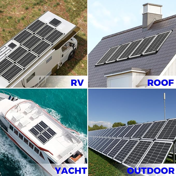 100W 12V Solar Panel, High Efficiency 9BB Cell Monocrystalline Solar Panels - Image 8