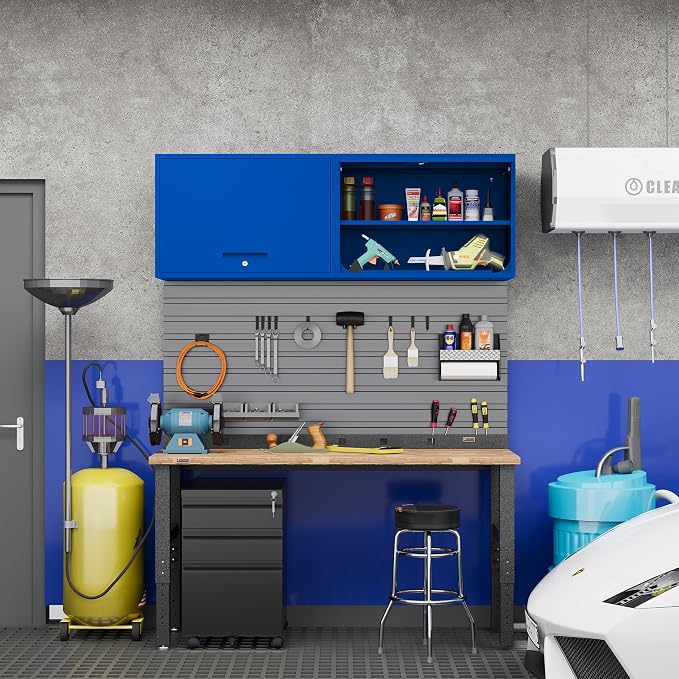 Metal Storage Cabinet Blue Wall Cabinets - Image 8