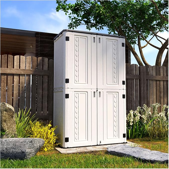 HOMSPARK Storage Shed Weather Resistance, Outdoor Storage Cabinet - Image 2