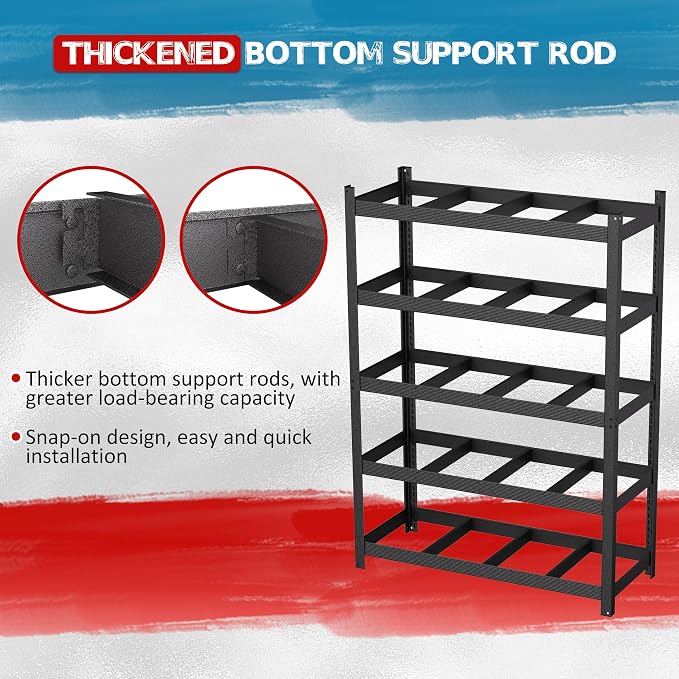 MUPATER 60.04”W × 24.02”D × 80.71”H Metal Storage Shelves, 3000 LBS Heavy Duty - Image 9