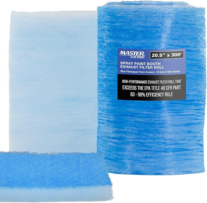 Master Elite Premium Paint Spray Booth Exhaust Filter Roll, 20.5" x 300' by MasterAirbrush