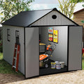 7.3 x 12 FT Shed Resin Outdoor Storage by ZYJOYY