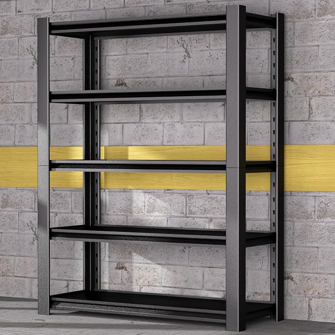 5-Tier Heavy Duty Garage Shelving Unit, 3000 LBS Capacity Metal Storage Rack by Nexvrtau