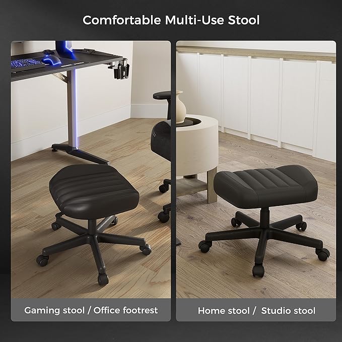 EUREKA ERGONOMIC Multi-Use Stool, Height Adjustable Swivel Rolling Stool Chair - Image 4