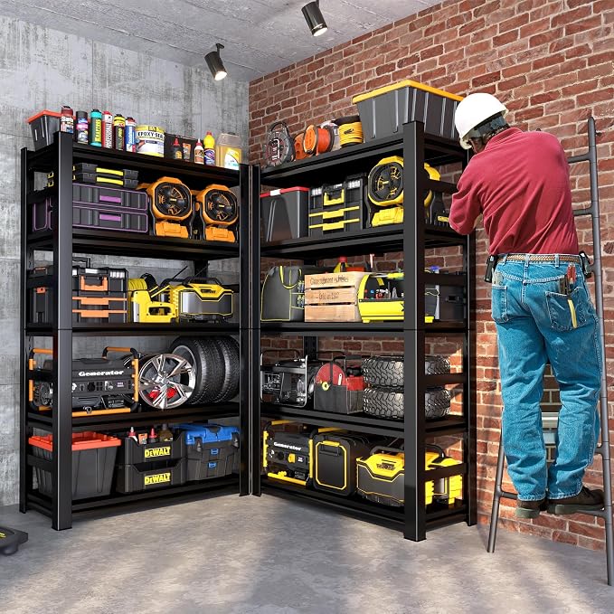 2500lb Capacity Heavy Duty Industrial Shelves | 5-Tier Steel Storage Rack | - Image 8