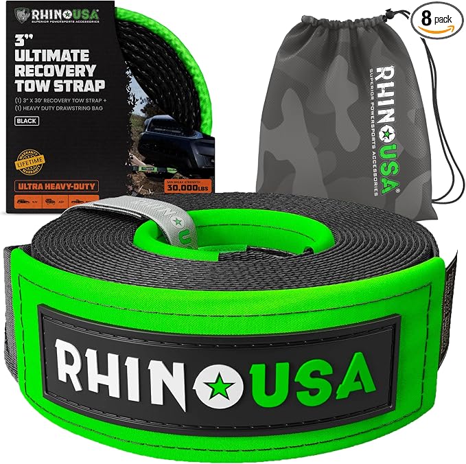 Rhino USA Recovery Tow Strap by RhinoUSAInc