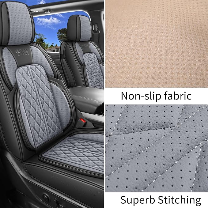 Car Seat Cover Custom Fit for Dodge Ram 1500 2500 3500 2002-2024 Faux Leather - Image 4