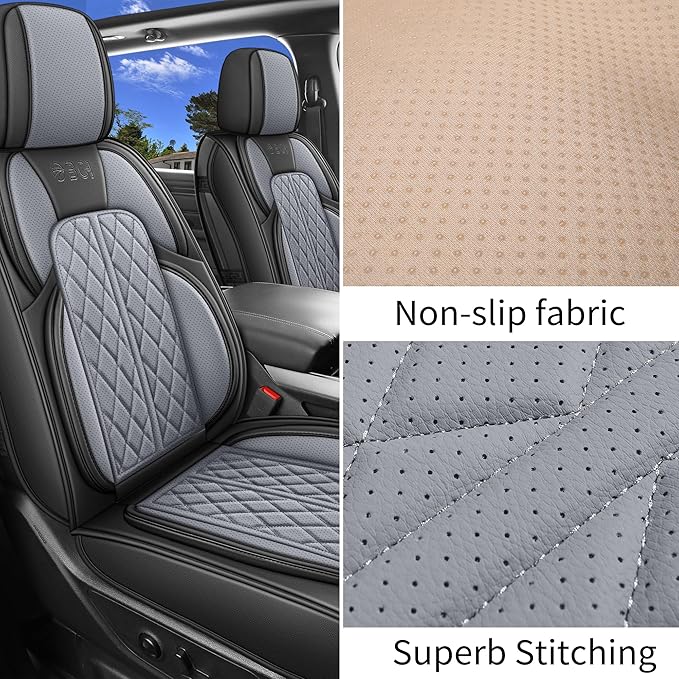 Car Seat Cover Custom Fit for Dodge Ram 1500 2500 3500 2002-2024 Faux Leather - Image 4