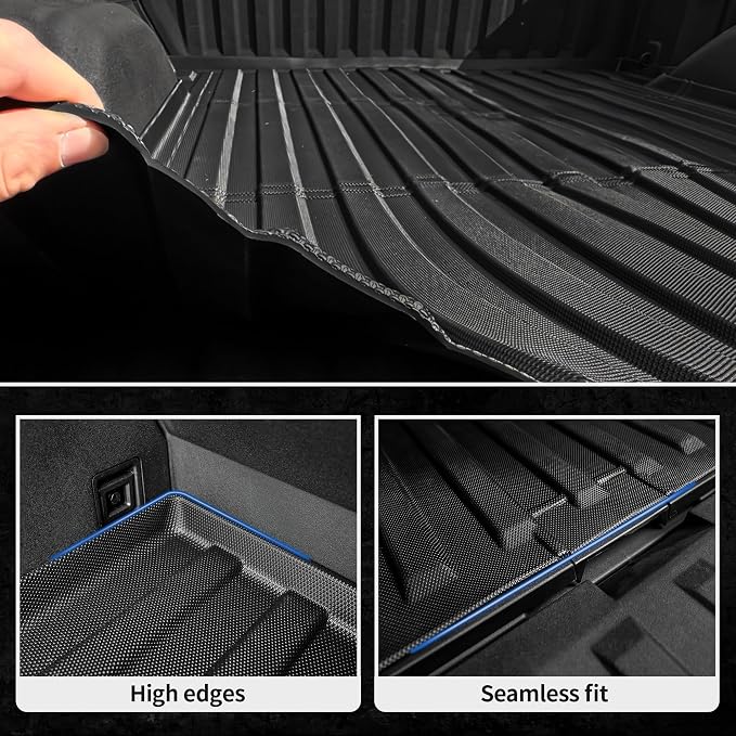 OEDRO Truck Bed Mat Fit for 2023 2024 2025 Tesla Cybertruck, TPE All Weather - Image 3