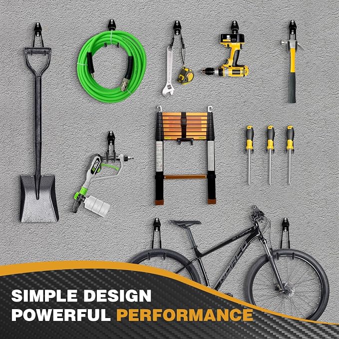 Steel Garage Storage Hooks, Heavy Duty Wall Mount Hooks - Image 6