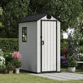 3.4x5.3 FT Resin Outdoor Storage Shed, 125 Cuft Garden Tool Sheds & Outdoor by EHHLY
