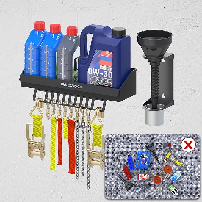 UNITEDPOWER 6 Quart Motor Oil Storage Rack, Bottle Shelf Mount Caddy - Image 6
