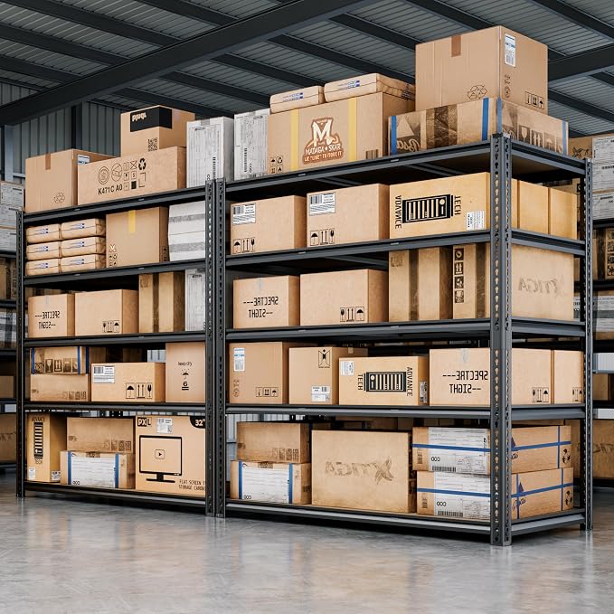 48"W Garage Shelving, 2650LBS Storage Shelves heavy duty, 5 Tier Metal Shelving - Image 6
