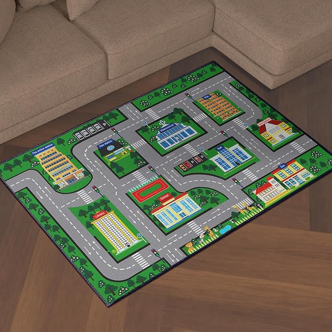 Fun Car Play Area Carpet Car Mat 59"x39" Play Rug - Image 7