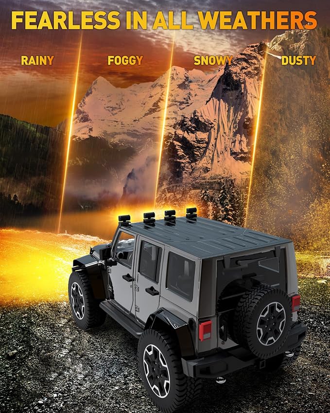 NAOEVO 7 Inch Amber LED Light Bar, 240W 24, 000LM Offroad Fog/Driving Lights - Image 5