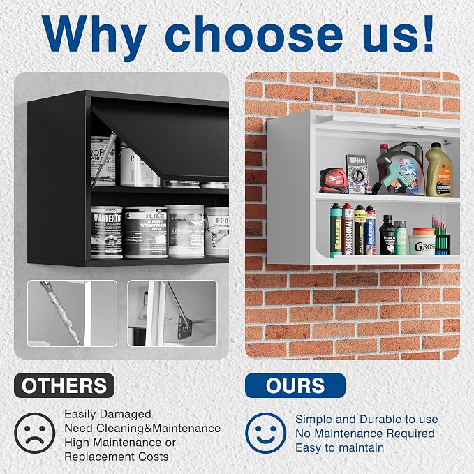 Metal Storage Cabinet White Wall Cabinets - Image 4
