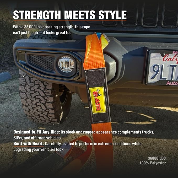 ATR Recovery Tow Strap 3.5" x 20ft – 36, 000 lbs Break Strength, Heavy Duty - Image 8