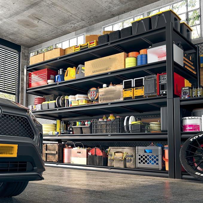 REIBII 60" W Garage Shelving 3000LBS Garage Shelving Heavy Duty Storage Shelves - Image 7