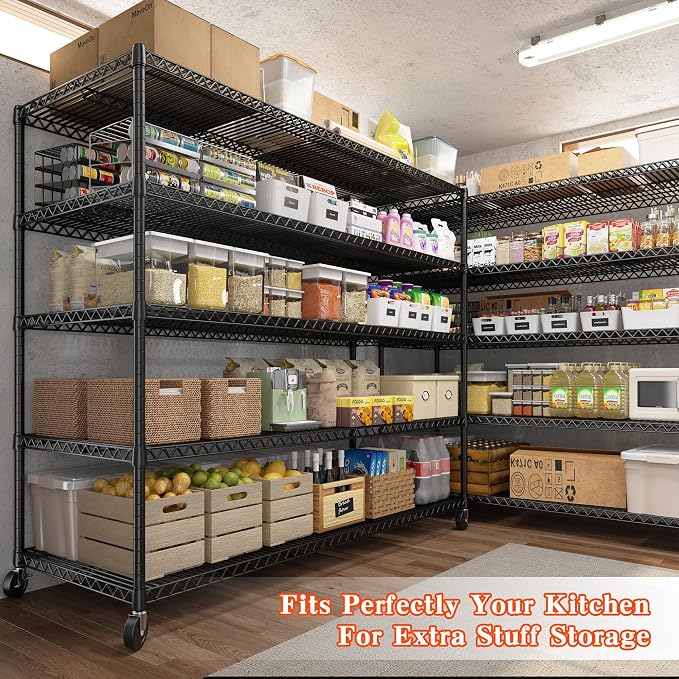 REIBII 73" H Storage Shelves Wire Shelving - Image 5