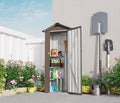 2.5x1.4 FT Outdoor Storage Shed, Small Metal Garden Shed by BNSPLY