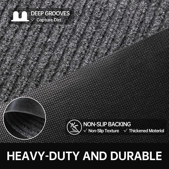 Front Door Mat, Commercial Entrance, Low Profile, Durable Rubber Backing - Image 4