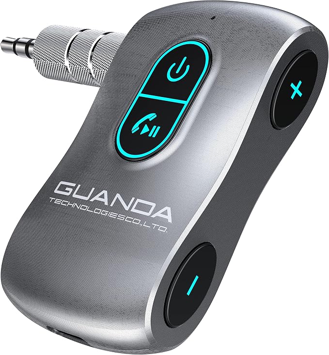 Bluetooth 5.0 Receiver for Car, Noise Cancelling AUX Adapter, Music Receiver by GUANDATECHNOLOGIESCOLTD