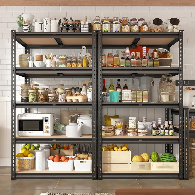 REIBII Storage Shelves 1600LBS Garage Shelving Heavy Duty Metal Shelving 5 Tier - Image 2