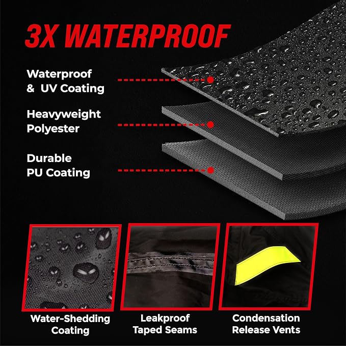 Badass Moto - Extra Large Motorcycle Cover Waterproof Outdoor, Heavy Duty - Image 7