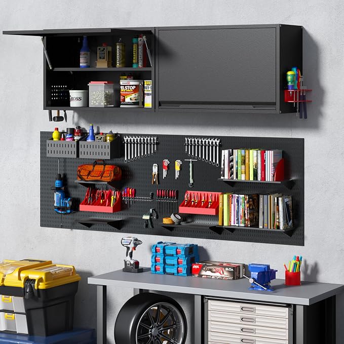 Metal Wall Cabinet with Up-flip Door, Metal Wall Storage Cabinet with - Image 2