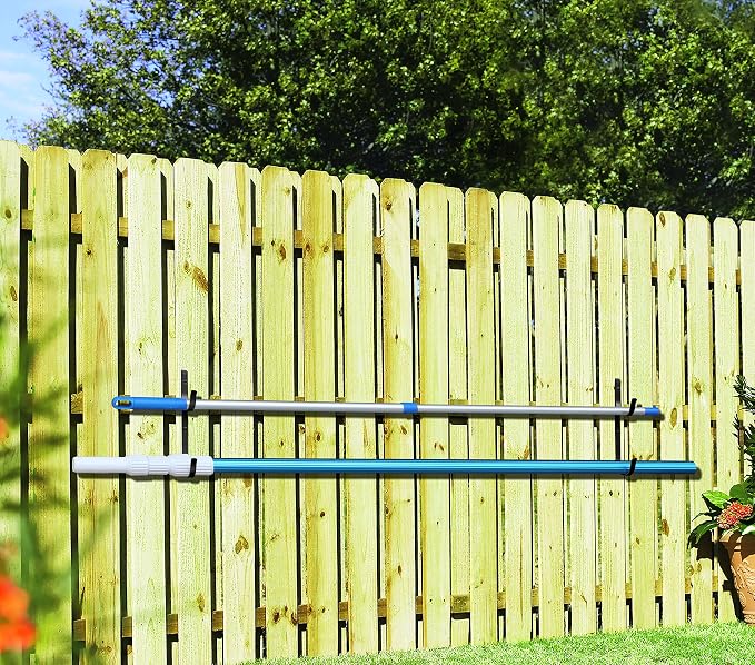 Pool Pole Hanger Premium 4pc Black Aluminium Holder Set by Aquatix Pro - Image 2