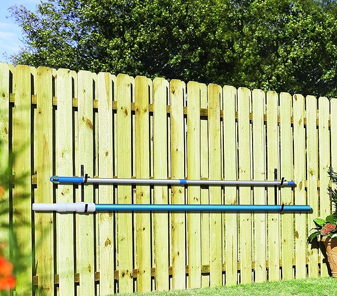Pool Pole Hanger Premium 4pc Black Aluminium Holder Set by Aquatix Pro - Image 3