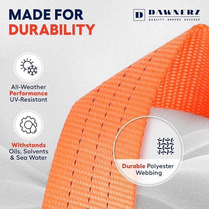 Heavy Duty Ratchet Straps 2" x 14' - 6600 Lb Breaking Strength Tie Down Straps - Image 5