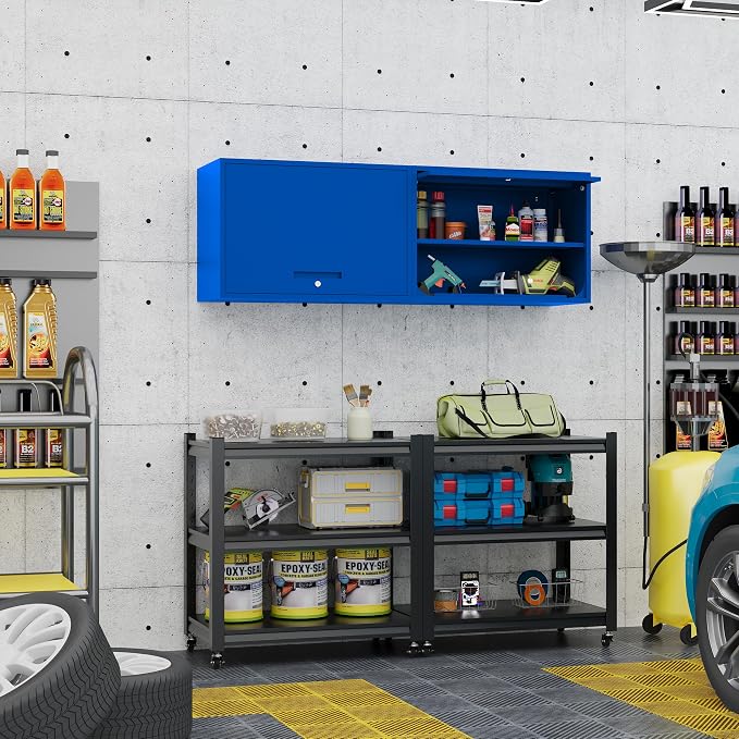 Metal Storage Cabinet Blue Wall Cabinets - Image 7