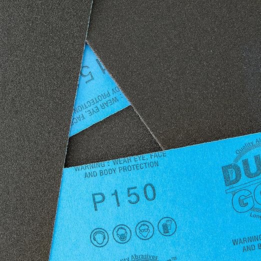 Dura-Gold Premium 150 Grit Wet or Dry Sandpaper Sheets, 5-1/2" x 9", Box of 25 - Image 2