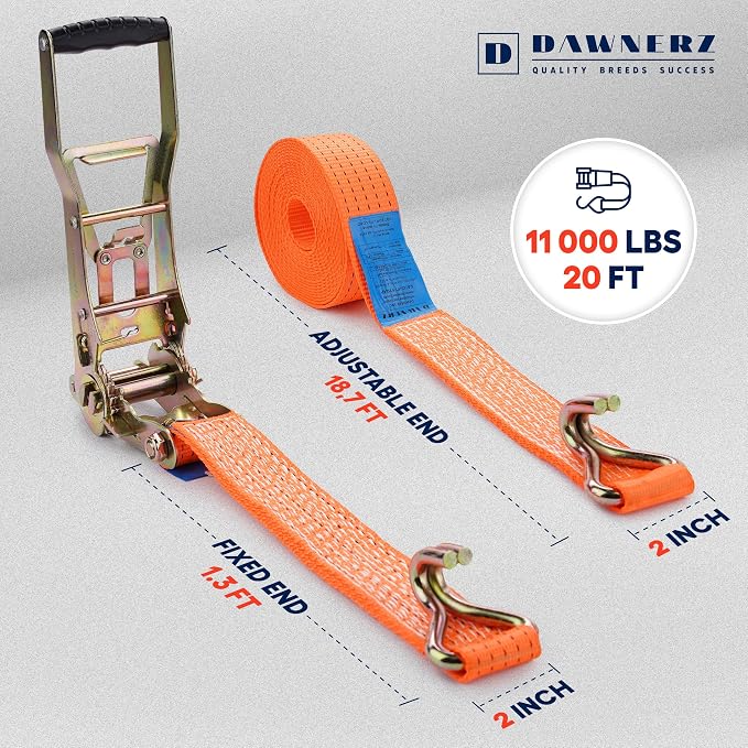Tie Downs Ratchet Straps 2 inch X 20 ft - Image 3