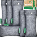Activated Charcoal Odor Absorber, 6 Pack Natural Shoe Odor Eliminator, Bamboo by Innmily