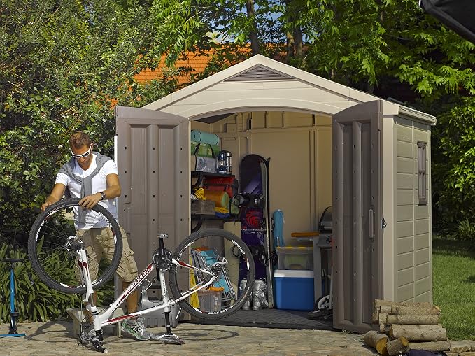 Keter Factor Large Resin Outdoor Storage Shed - Image 6
