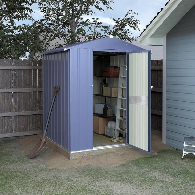 VEIKOU 4' x 4' Outdoor Storage Shed by WITHVEIKOUWITHLEISURELIFE