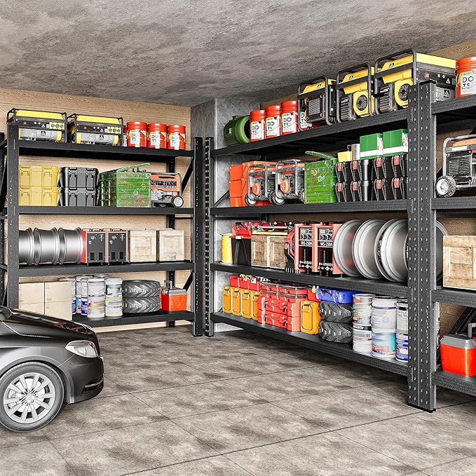71.3" Wide Heavy Duty Garage Shelving Units, 5000LBS Deep Storage Shelves - Image 4
