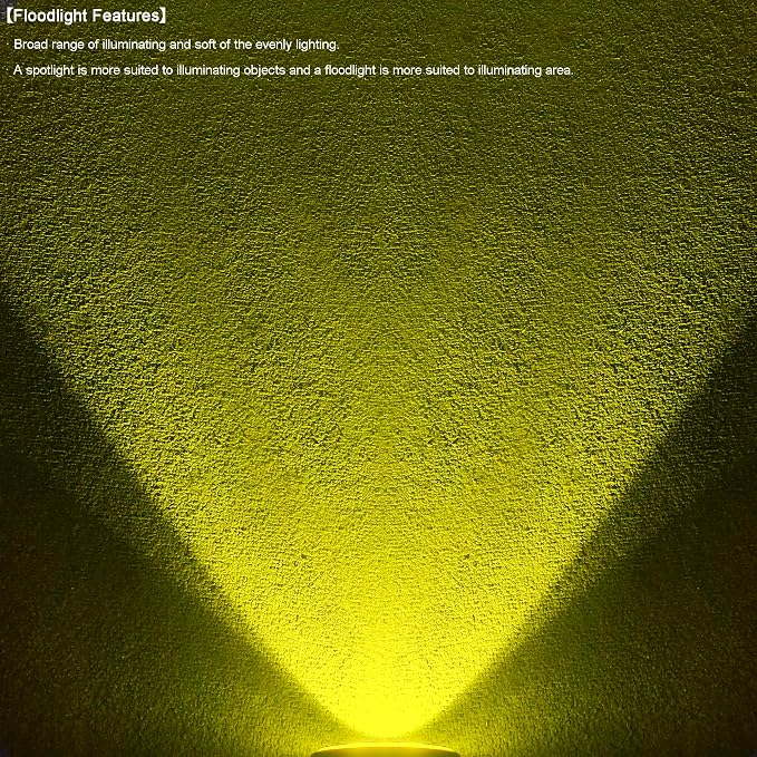 2PCS 4 Inch 60W Led Pod Lights 4x4 Offroad Yellow Driving Lights Flood Beam - Image 8