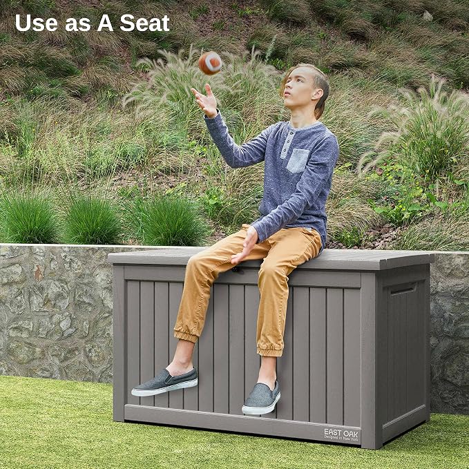 EAST OAK Outdoor Storage Box, 230 Gallon Deck Box, Waterproof, UV-Resistant - Image 9